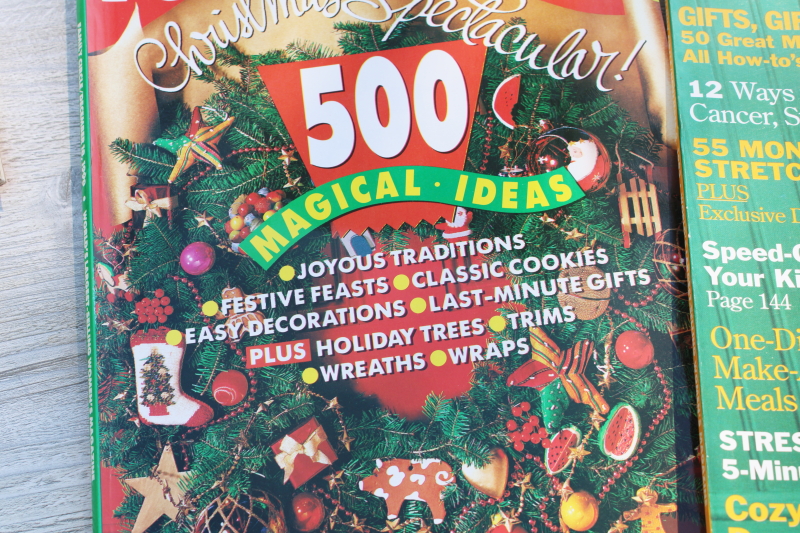 photo of 1990s vintage Family Circle Christmas magazines lot, baking, holiday recipes, ads!  #7